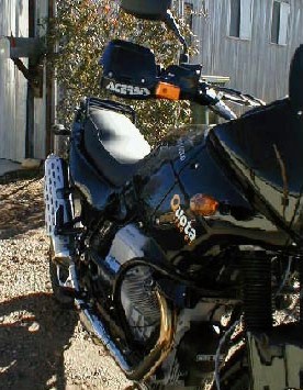 Brush guards with spoilers attached  on Moto Guzzi Quota