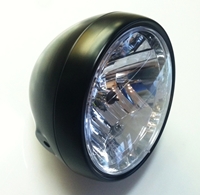 inch all black motorcycle headlight
