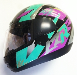 lazer helmet retro cool